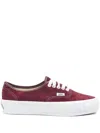 Vans Authentic Men's Low Shoe (pig Suede) Pomegranate/white In Red