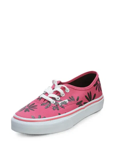 Vans Kids' Authentic Slim Glitter-floral Sneakers In Multi