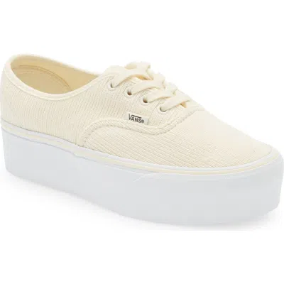 Vans Sneakers In Rib Knit Antique White/true W