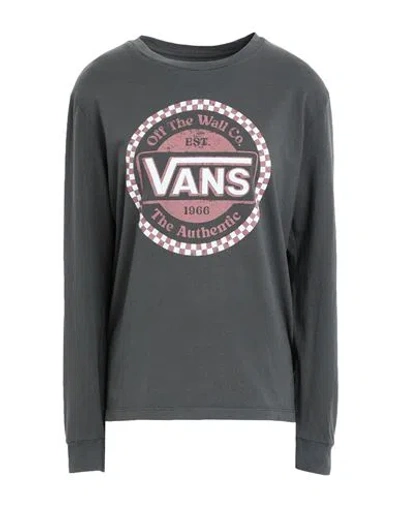 Vans Authentically 66 Ls Woman T-shirt Lead Size L Cotton In Grey