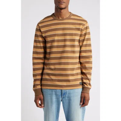 Vans Awbrey Ii Long Sleeve Cotton Crewneck T-shirt In Sepia/brown Sugar