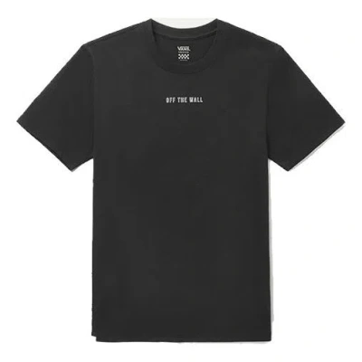 Vans Back Large Logo Printing Athleisure Casual Sports Short Sleeve Couple Style Black