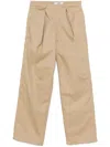 Vans Premium Badlands Pleated Cotton Chinos In Braun