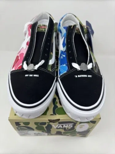 Pre-owned Vans Bape X  Bape Abc Camo Old Skool 36 - Size 12 - In Hand - Fast Ship In Multicolor