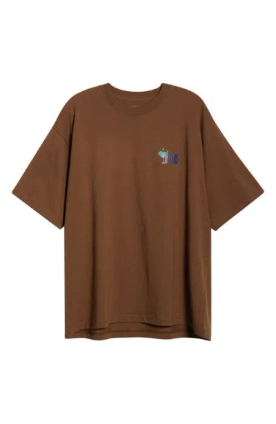 Vans Bar Hopper Cotton Graphic T-shirt In Brown