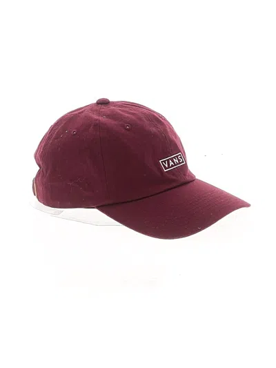 Pre-owned Vans Baseball Cap In Burgundy
