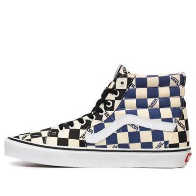 Vans Big Check Sk8-hi 'black/navy' In Multi