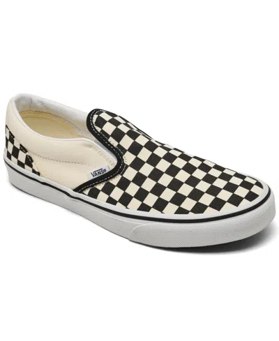 Vans Big Kids Classic Slip-on Lifestyle Sneakers From Finish Line In Black
