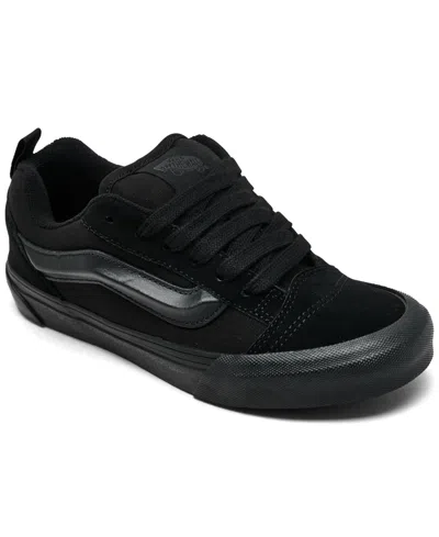Vans Big Kids Knu Skool Lifestyle Sneakers From Finish Line In Black