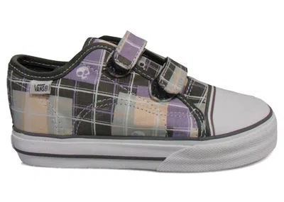Pre-owned Vans Big Skool Skulls Plaid Sneakers In Grey In Gray