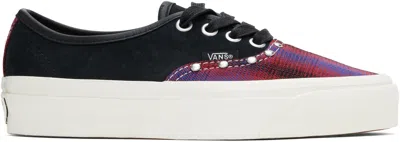 Vans Black & Purple Lx Authentic Reissue 44 Sneakers In Prep Plaid Chili Pep