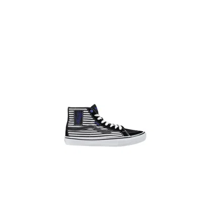 Vans Black And White Leather Sneaker In Multi