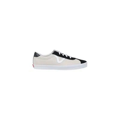 Vans Black And White Suede Leather Sneaker In Multi