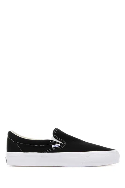 VANS BLACK CANVAS REISSUE SLIP ONS