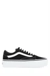 VANS BLACK FABRIC OLD SKOOL PLATFORM SNEAKERS