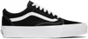 Vans Old Skool Platform Canvas And Suede Platform Trainers In Lx Black/white