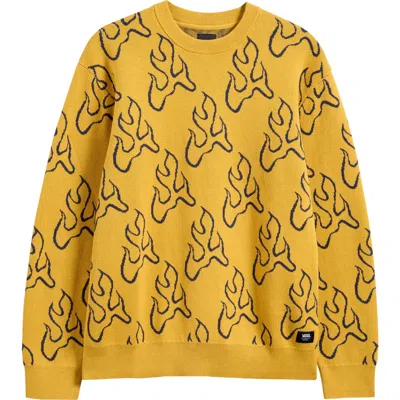 Vans Blaze Cotton Crewneck Sweater In Harvest Gold