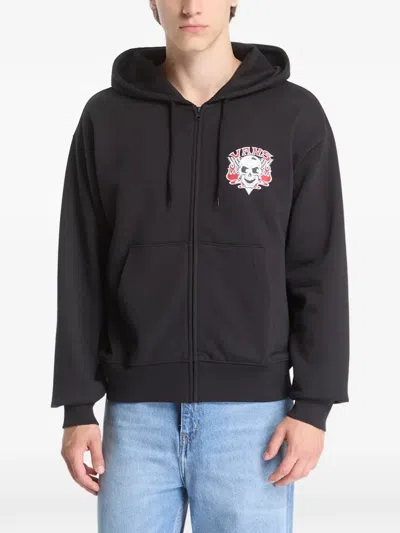 Vans Blaze Head Graphic-print Zip-up Hoodie In Blue