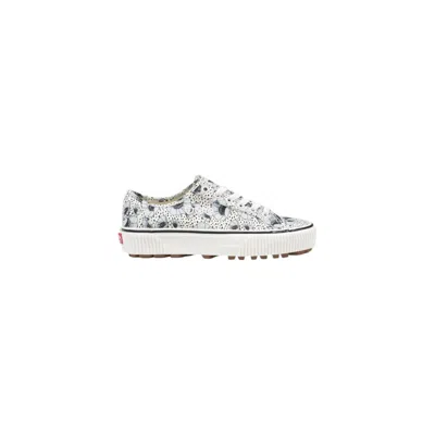 Vans Blue Leather Sneaker In White