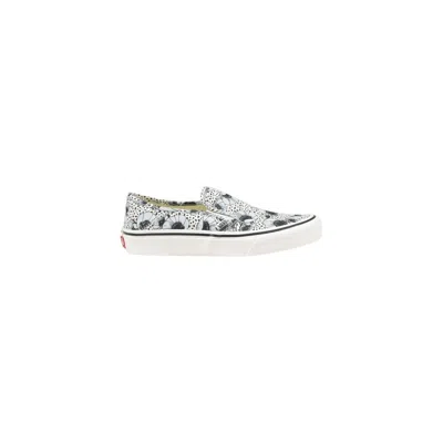 Vans Blue Leather Sneaker In White