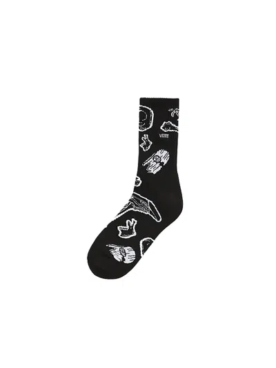 Vans Bone Yard Socks In Black