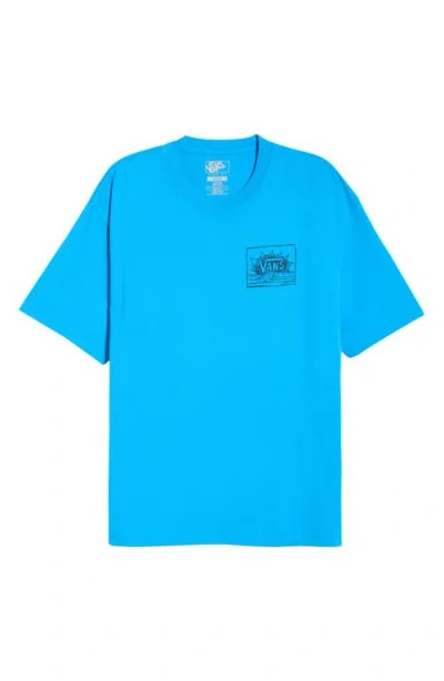 Vans Bright Day Cotton Graphic T-shirt In Blue