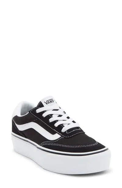 Vans Brooklyn Low Top Platform Sneaker In Black