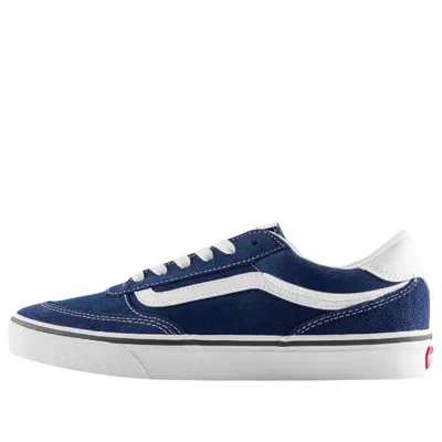 Vans Brooklyn Ls 'navy White' In Blue