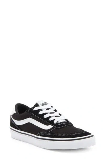 Vans Brooklyn Sneaker In Suede/ Canvas Black/ White