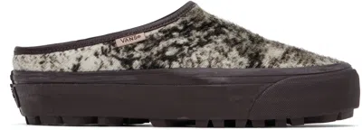 Vans Brown Lx Mule Style 17 Sneakers In Pony Hair Chocolate