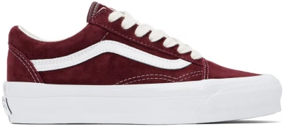 Vans Burgundy Old Skool 36 Sneakers In Lx Pig Suede Port Ro