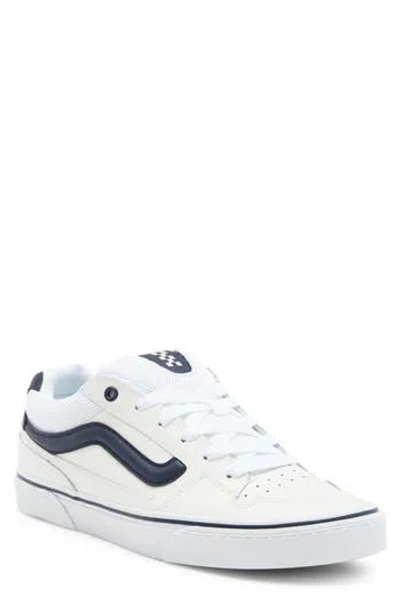 Vans Caldrone Low Top Sneaker (men)<br /> In Leather Pop Blues/white