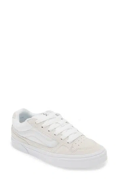 Vans Caldrone Skate Shoe In Suede/mesh White