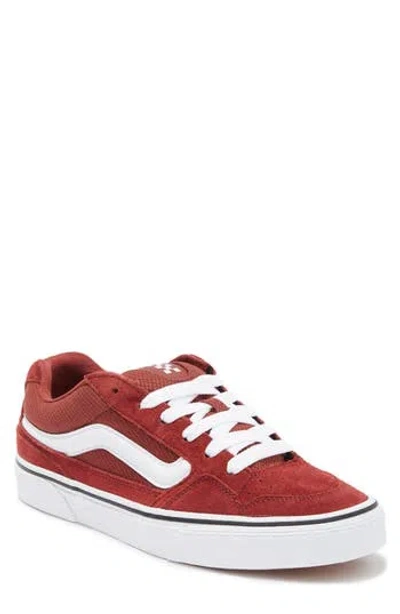 Vans Caldrone Sneaker In Suede/mesh Dark Red/white