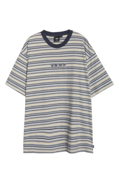 Vans Cameron Oversize Stripe Cotton T-shirt In Gray