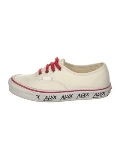 Pre-owned Vans Canvas Graphic Print Sneakers In Neutrals/white