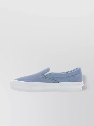 Vans Canvas Slip-on Sneakers Elastic Side Accents In Blue