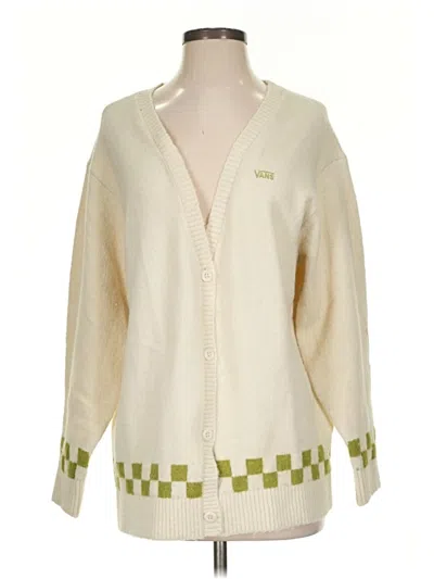 Pre-owned Vans Cardigan Sweater In White