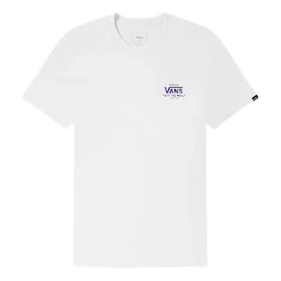 Vans Casual Alphabet Printing Short Sleeve Couple Style White
