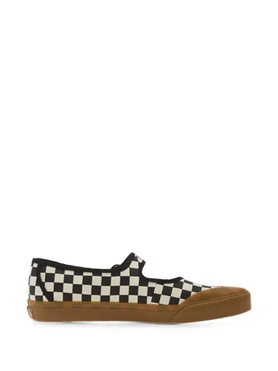 Vans Checkerboard Buckle-fastening Sneakers In Brown