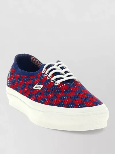 Vans Checkerboard Canvas Lace Up Low Sneakers In Multi
