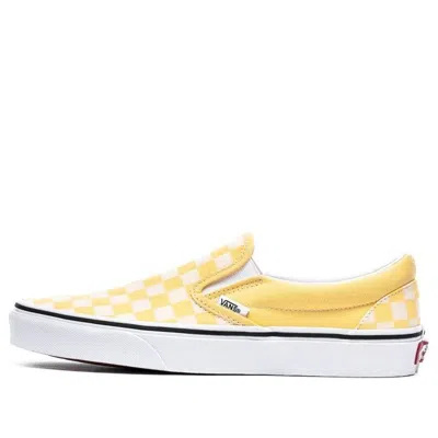 Vans Checkerboard Classic Slip-on Sneakers Yellow