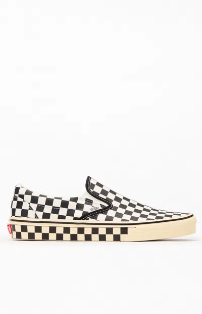 Vans Checkerboard Classic Slip-on Shoes In Black In Multi