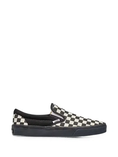 Vans Checkerboard Classic Slip-on Sneakers In Black