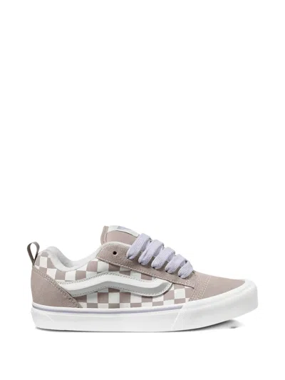 Vans Checkerboard Knu Skool Trainers In Neutral