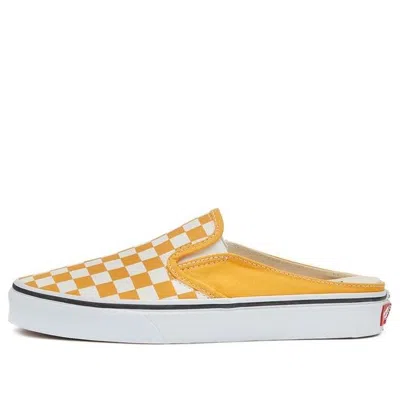 Vans Checkerboard Mule Slip-on Skate Sneakers 'yellow White'