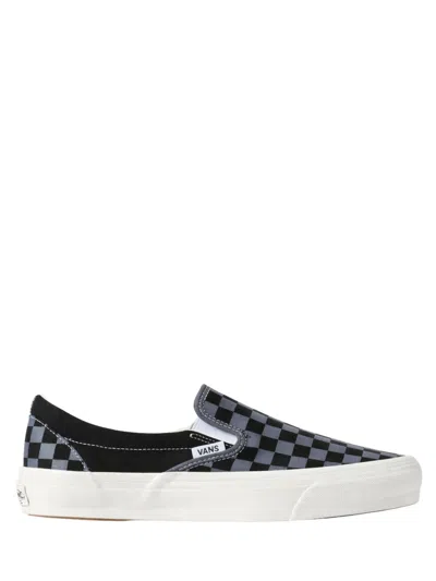 Vans Checkerboard Pattern Slip-on Sneakers With Topstitching Detail In Multi