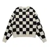 Vans Checkerboard Round Neck Pullover Sweatshirt 'black White'