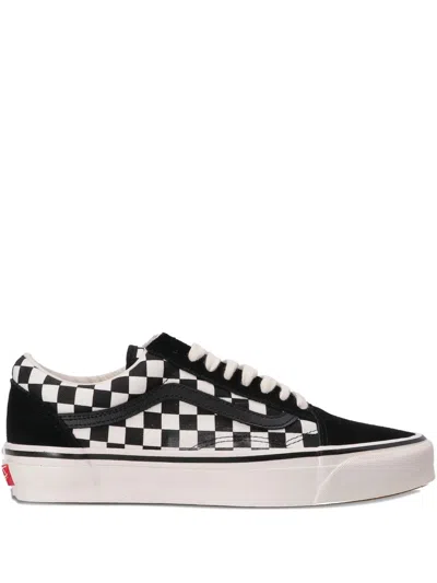 Vans Checkerboard Suede Sneakers In Black