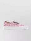VANS CHECKERED LOW-TOP SNEAKERS ROUND TOE
